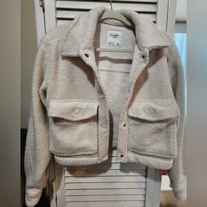 Abercrombie & Fitch Tan Teddy Jacket Small